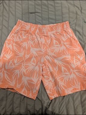 Lands' End Petite Coral Floral Pull-On Shorts - Size 4P - Favorite Fit